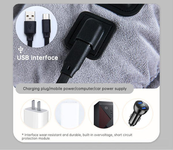 45X45cm USB Heating 3-speed Thermostat Cushion Office Sedentary Car Home Dual-use Winter Warm Physiotherapy Electric Heating Pad