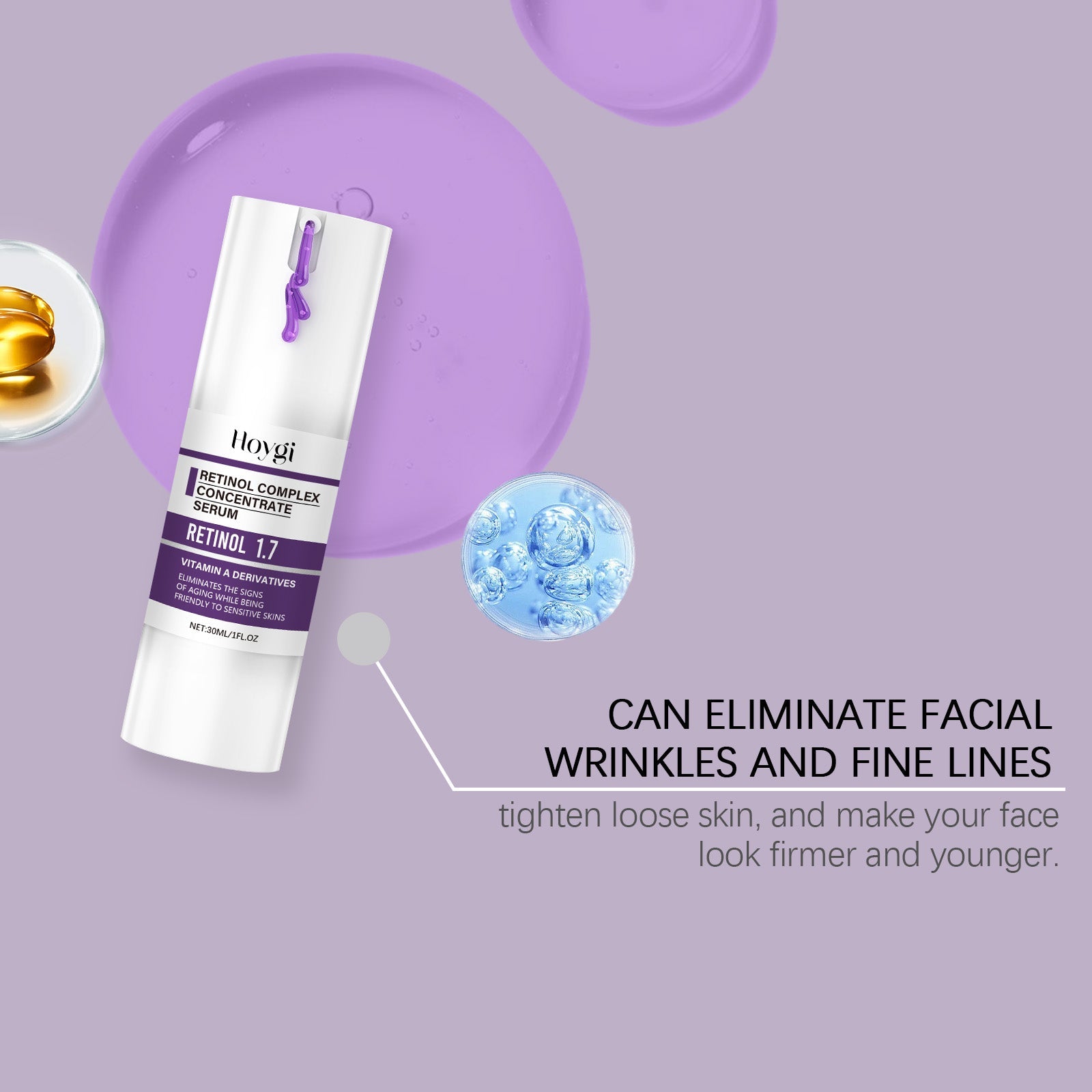 Retinol Facial Essence, Hydrates And Moisturizes Soft And Tender Skin For A Variety Of Skin Types