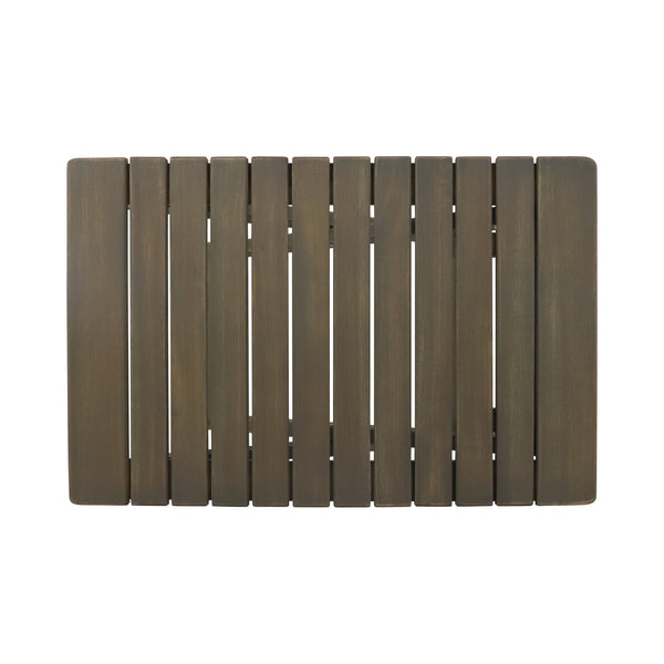 Outdoor Folding Wooden Side Table, Gray, 15