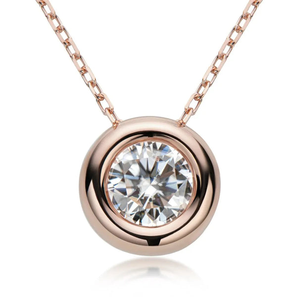 1 Carat Moissanite 925 Sterling Silver Necklace - Gifts for You 'n Me