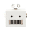 Portable Retro Robot Shape Bluetooth Speaker Cartoon Mini Outdoor Wireless Speaker HIFI Bass Column Loudspeaker With Microphone - White