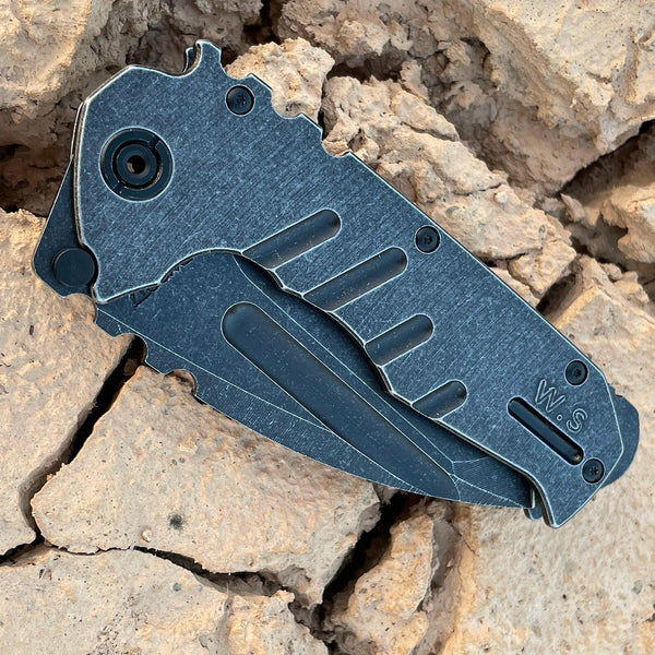 Triton Aus-8 Japanese Steel Tanto Pocket Knife with Clip