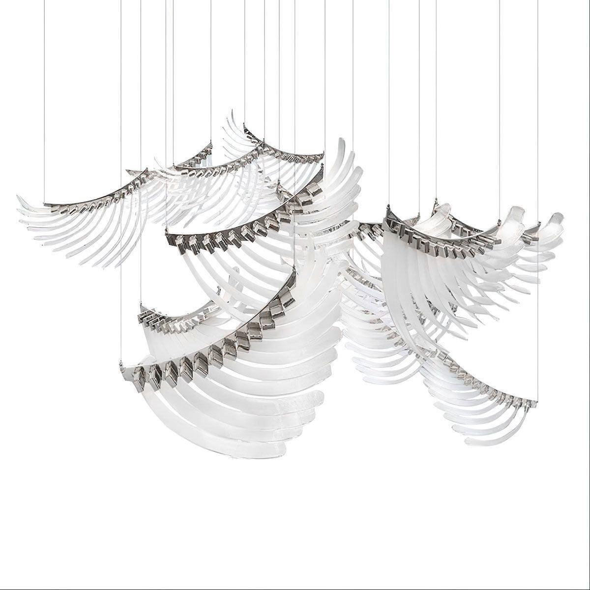 DIY Bird Feather Wings Chandelier