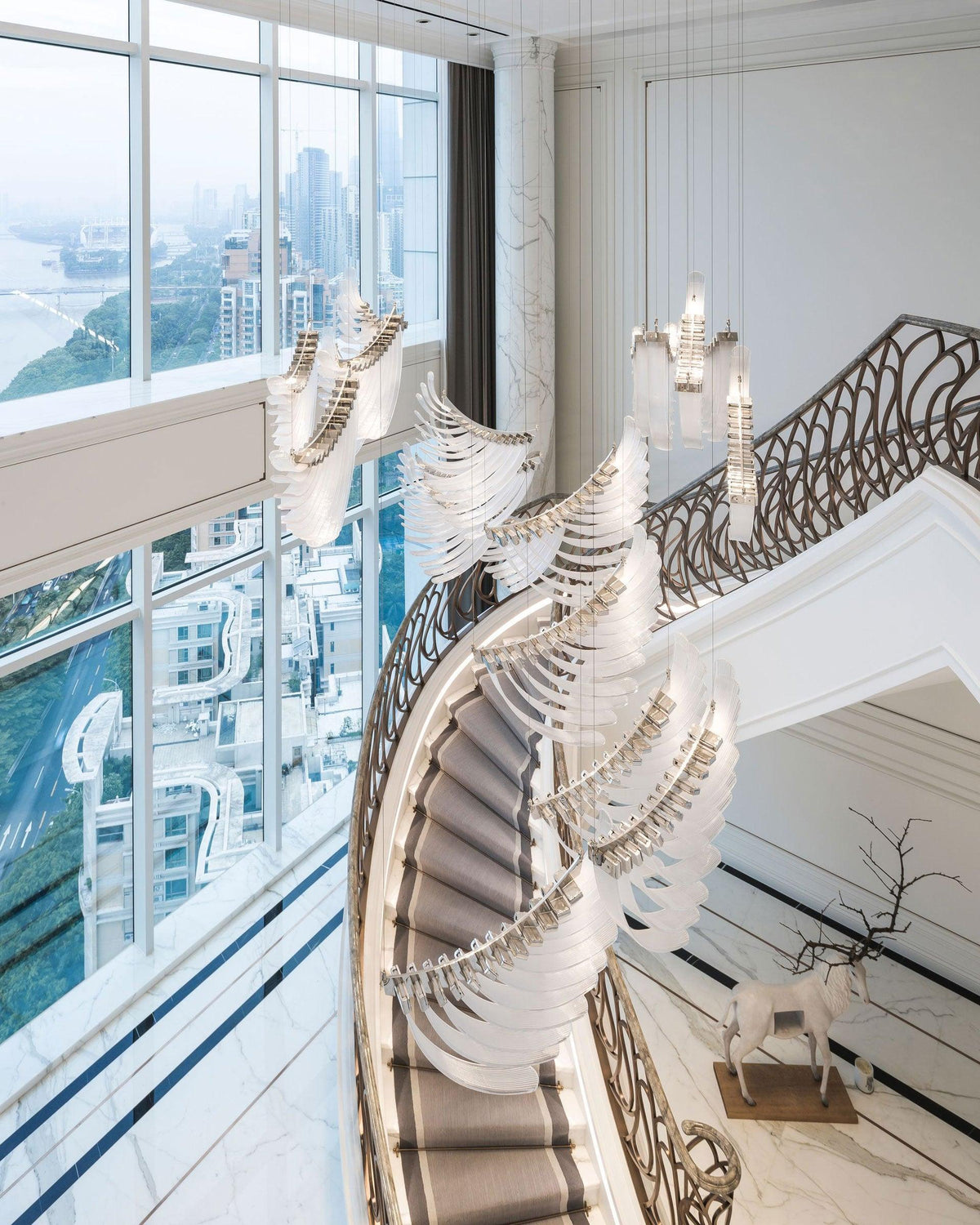 DIY Bird Feather Wings Chandelier
