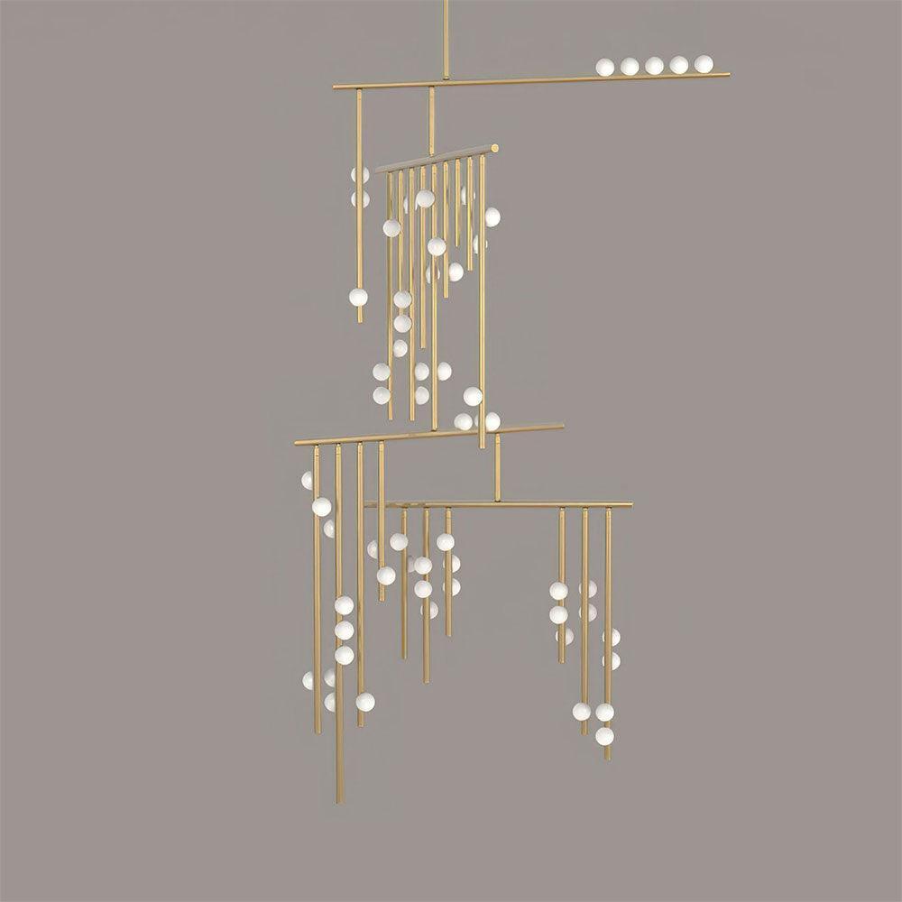 DIY Luminous Cascade Chandelier