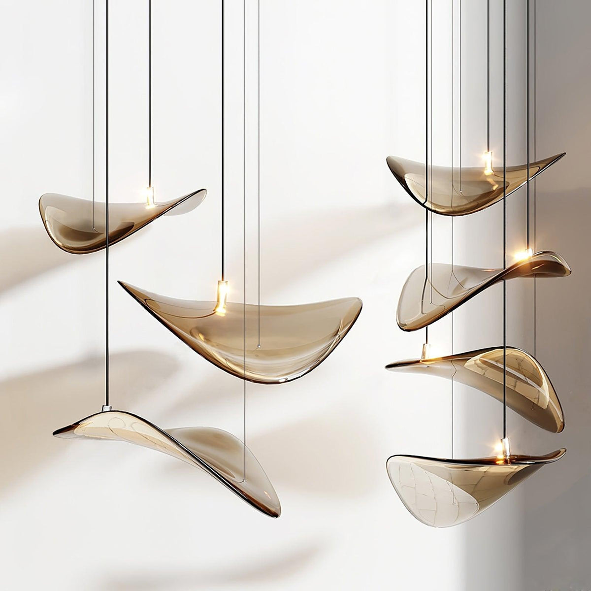 DIY Floating Leaf Chandelier
