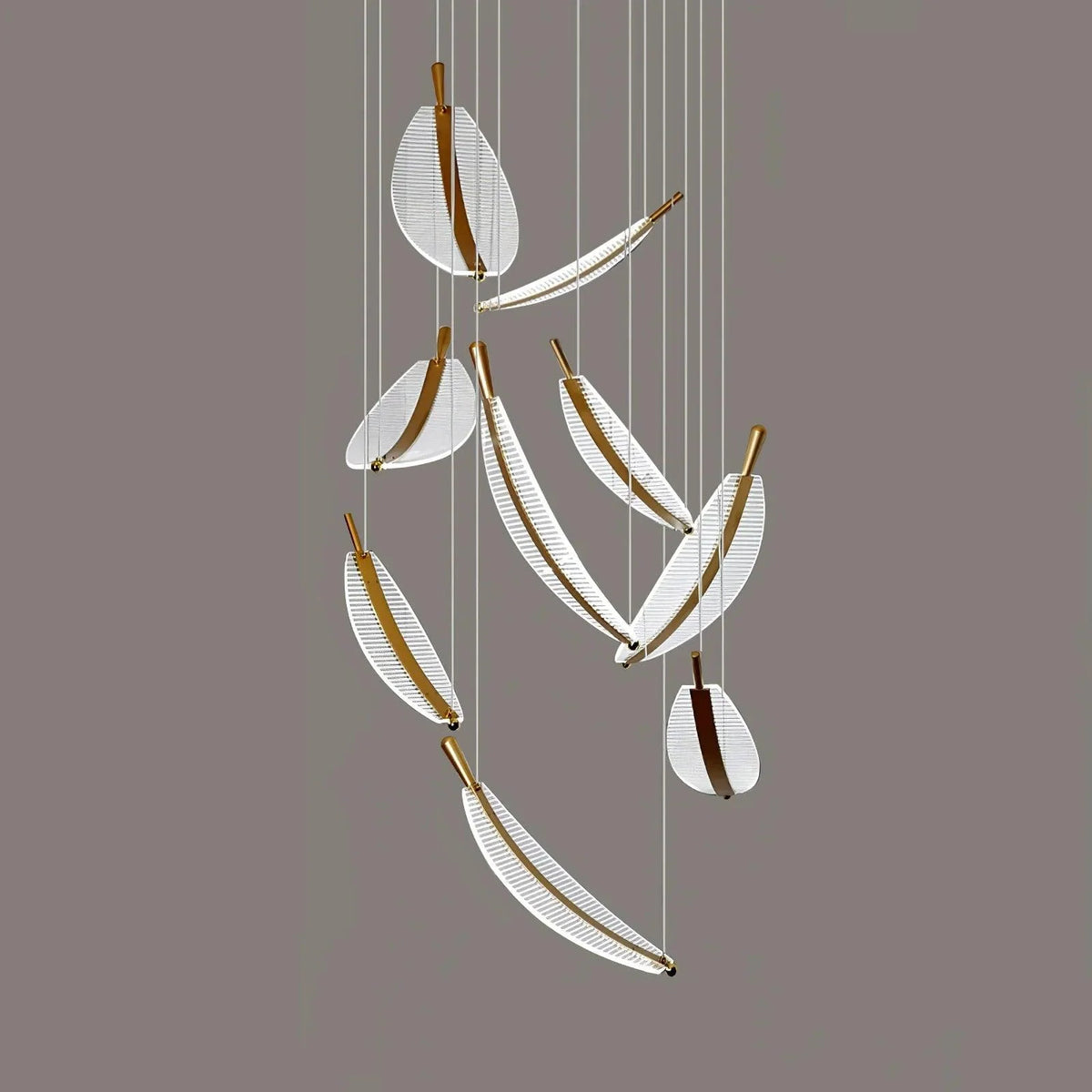 DIY Leaf LED Chandelier