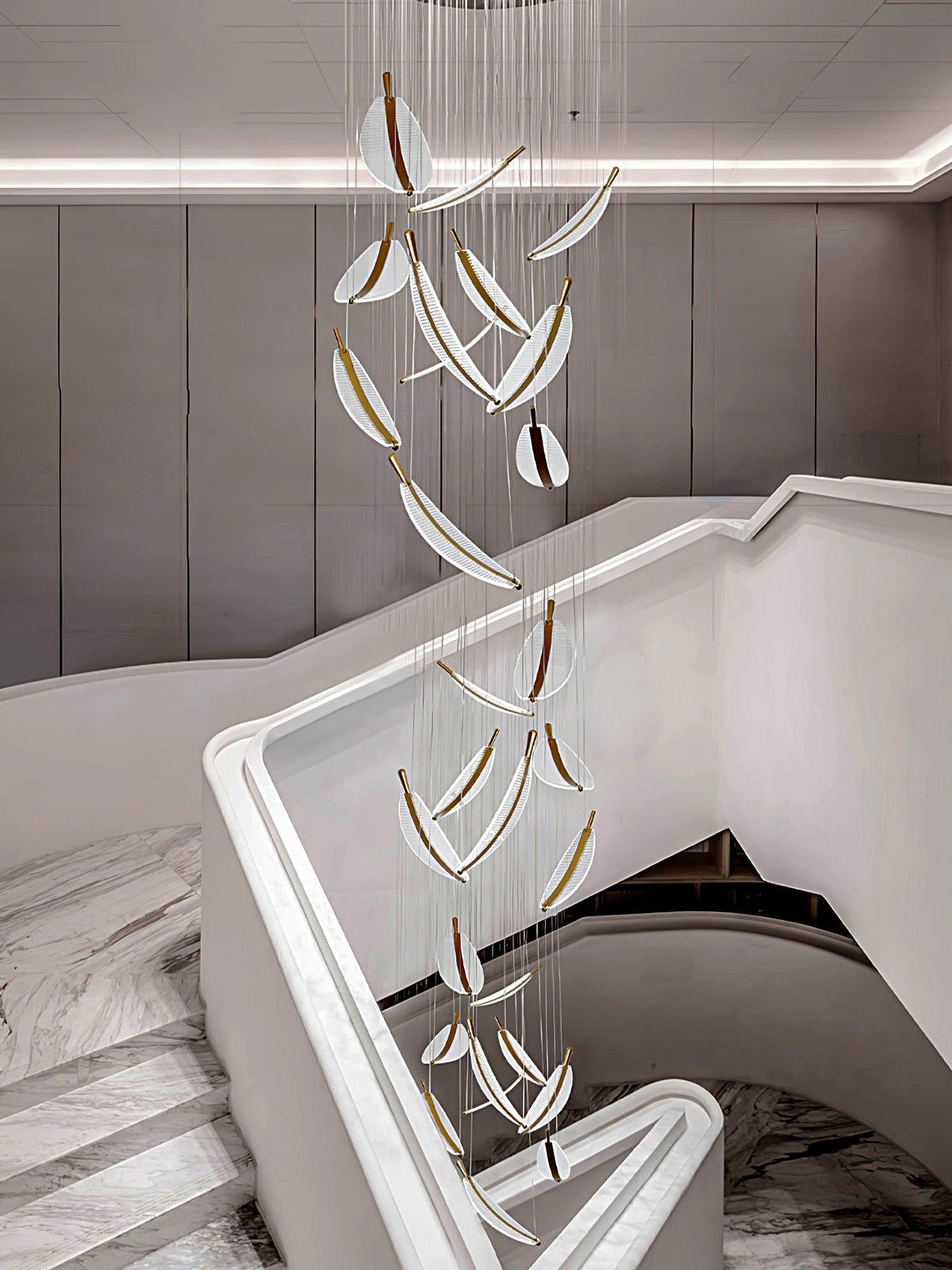 DIY Leaf LED Chandelier