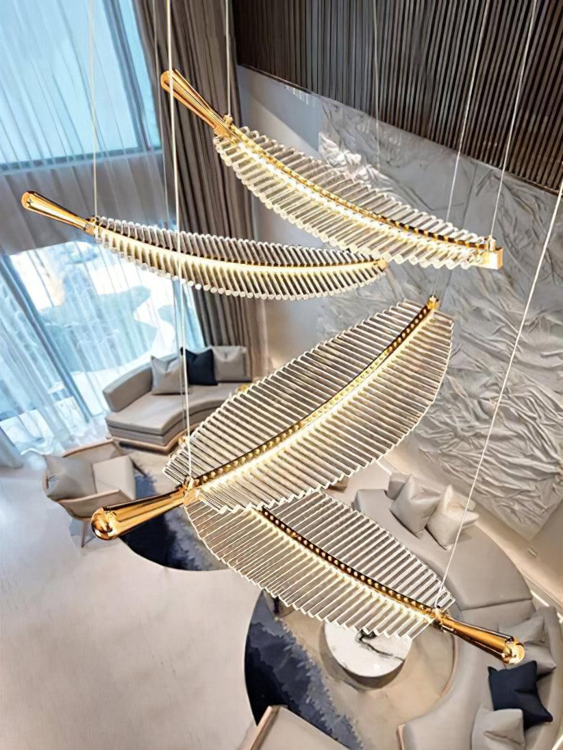 DIY Leaf LED Chandelier