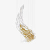 DIY Ocean Current Chandelier - L400 x W200 x H150cm / L157.5 x W78.7 x H59″ / Gold & Clear / Warm Light
