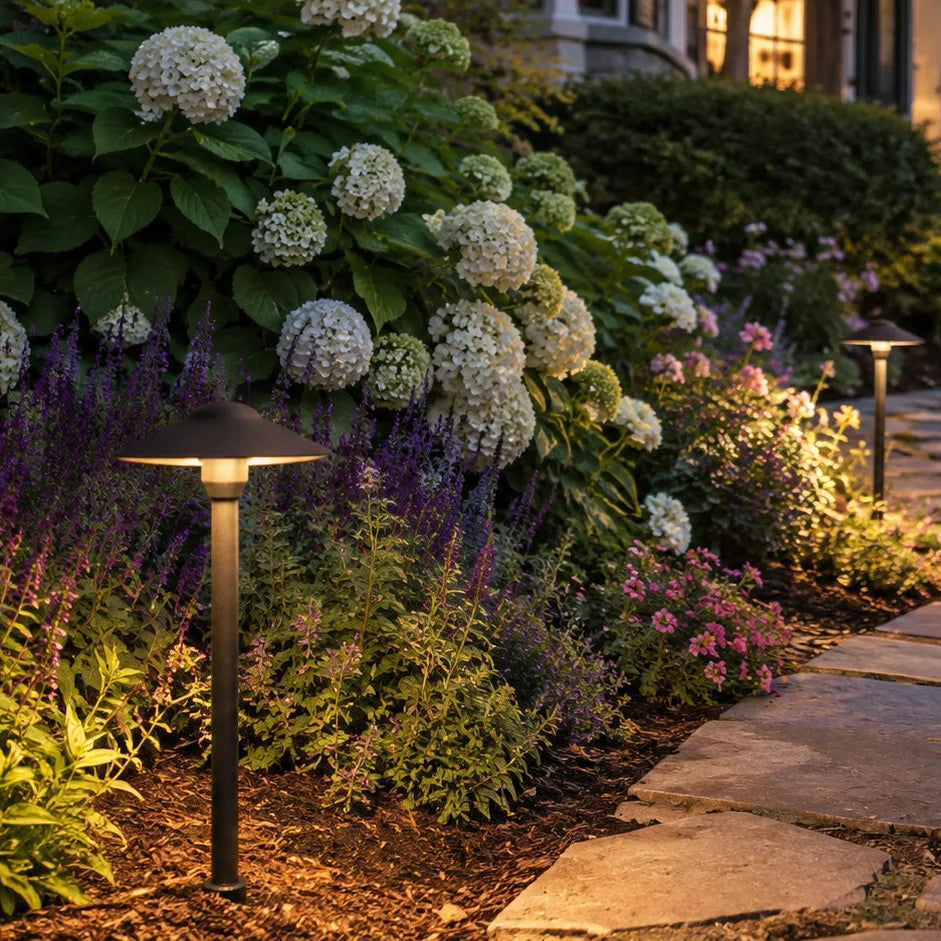 DL03 12V AC/DC Aluminum Low Voltage Landscape Lighting Mushroom Path Light G4 Socket