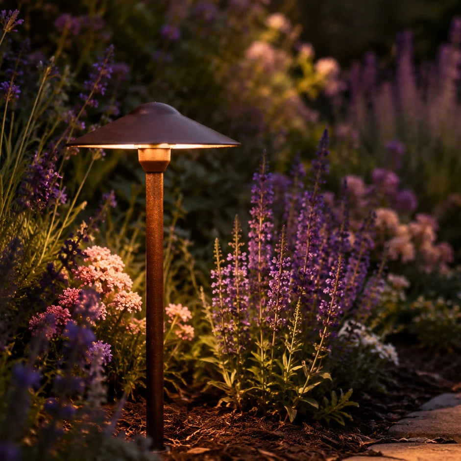 DL03 12V AC/DC Aluminum Low Voltage Landscape Lighting Mushroom Path Light G4 Socket