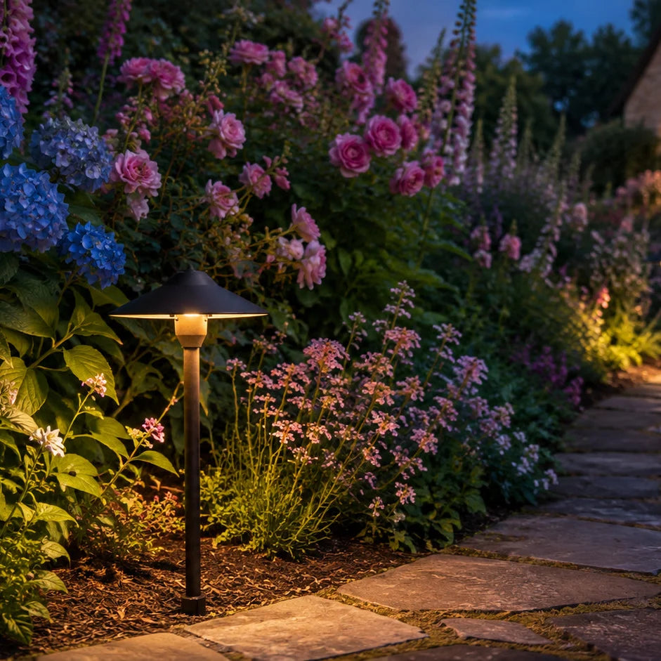 DL03 12V AC/DC Aluminum Low Voltage Landscape Lighting Mushroom Path Light G4 Socket
