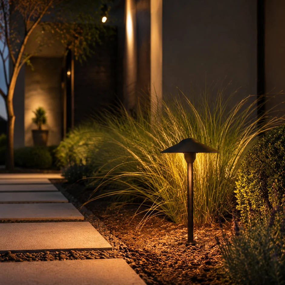 DL03 12V AC/DC Aluminum Low Voltage Landscape Lighting Mushroom Path Light G4 Socket