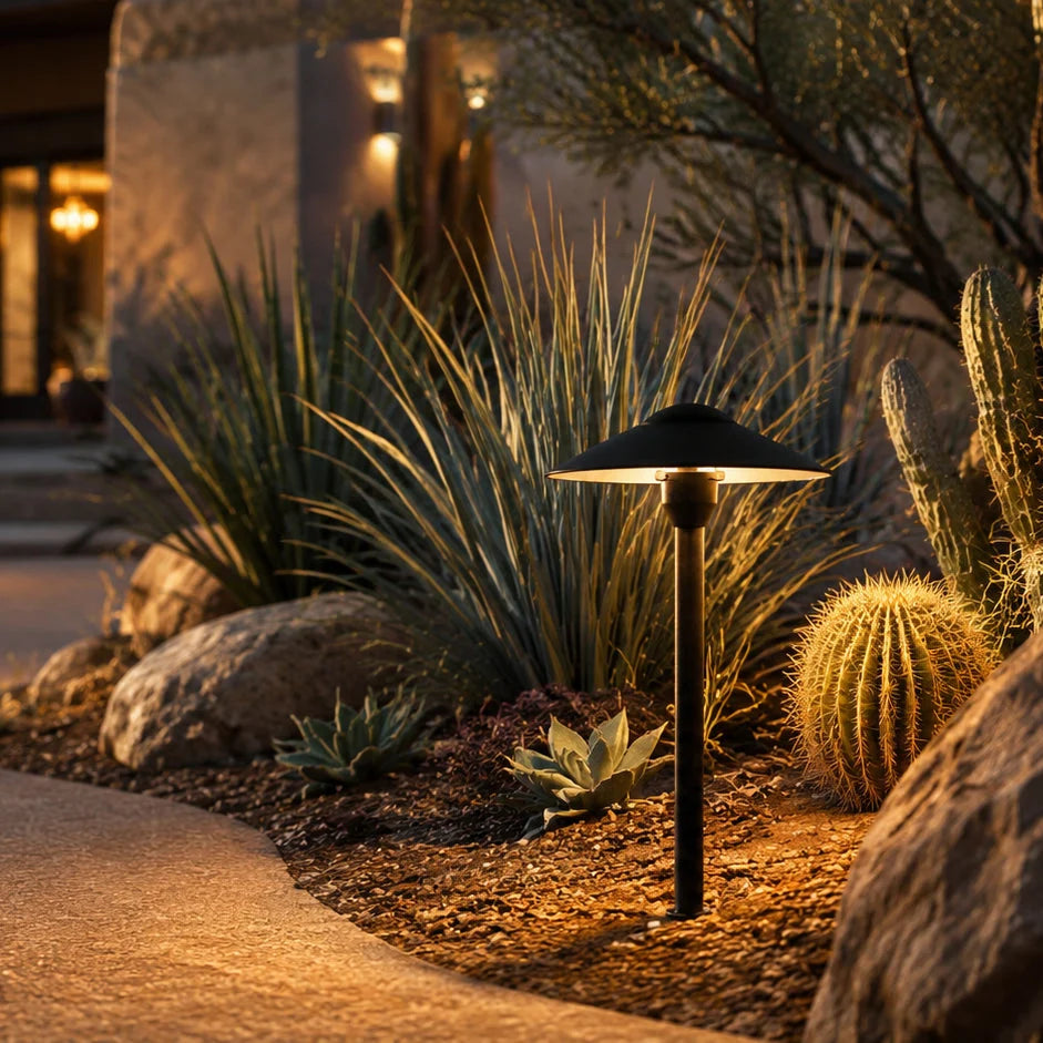 DL03 12V AC/DC Aluminum Low Voltage Landscape Lighting Mushroom Path Light G4 Socket