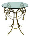 Italian Gold Swag and Tassel Side Table
