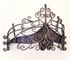 Dark Antique Gold Scroll Tester Bed Crown With Tole Inset