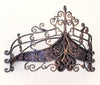 Dark Antique Gold Scroll Tester Bed Crown With Tole Inset
