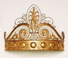 Ornate Gold Scrollwork Bed Crown Tester Wrought Iron Cast Baroque Antique Style