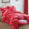 Dolce Mela Floral Bedding Luxury Queen size Duvet Cover Set  - Rosa