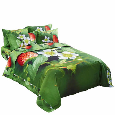Dolce Mela  Fitted Bedding Duvet Cover Set - Nature
