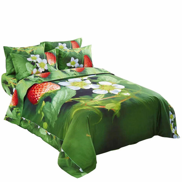 Dolce Mela Fitted Bedding Duvet Cover Set - Nature - Gifts for You 'n Me