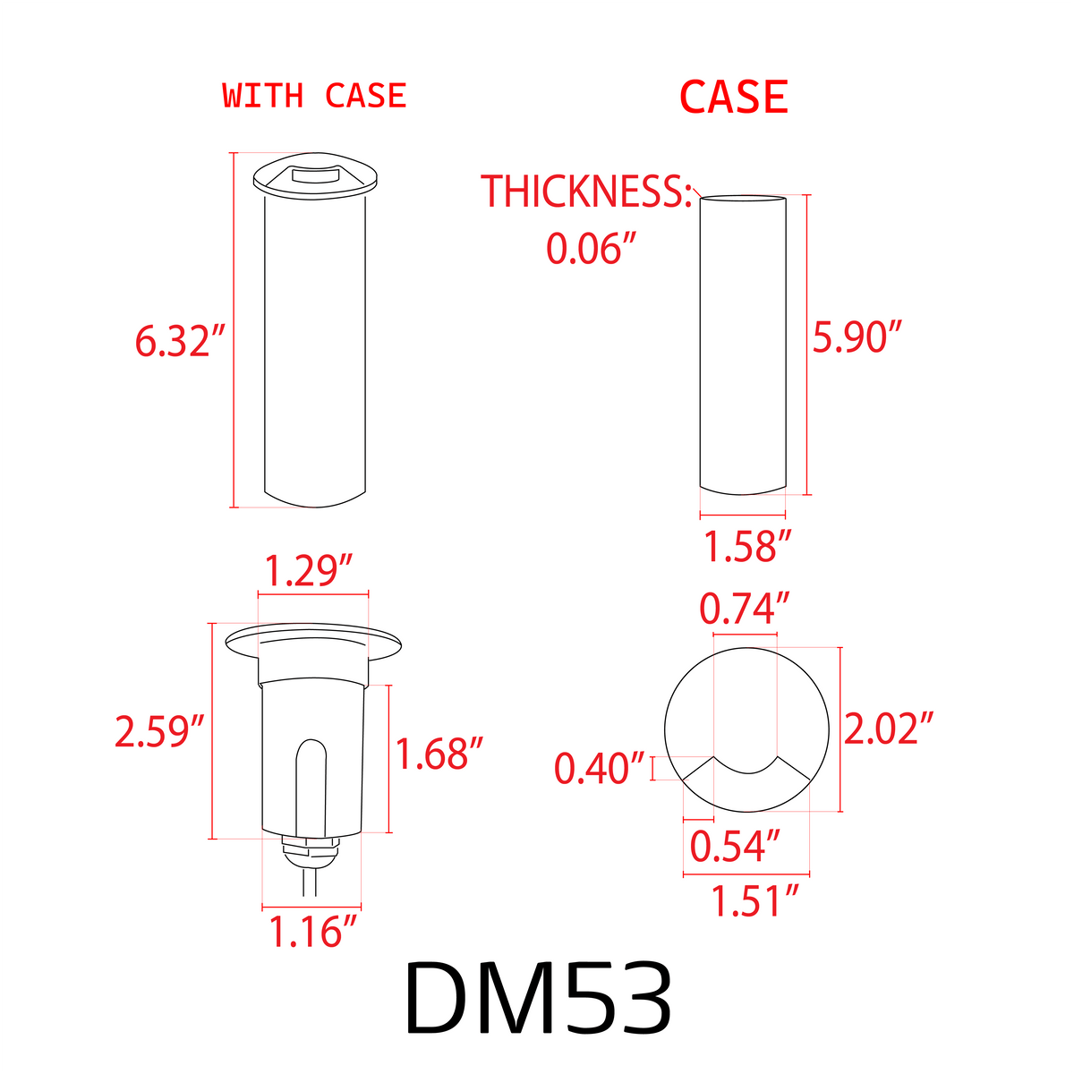 DM53 3W COB 12V Low Voltage LED Monodirectional Stainless Steel Waterproof In-Ground Landscape Well Light