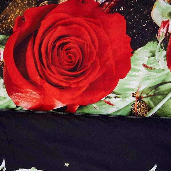 Dolce Mela Floral Bedding Duvet Cover Set - Night Roses - Gifts for You 'n Me
