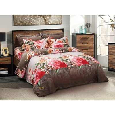 Dolce Mela Floral Bedding Duvet Cover Set - Rose Medley