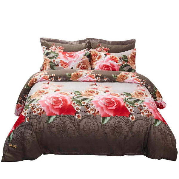 Dolce Mela Floral Bedding Duvet Cover Set - Rose Medley - Gifts for You 'n Me