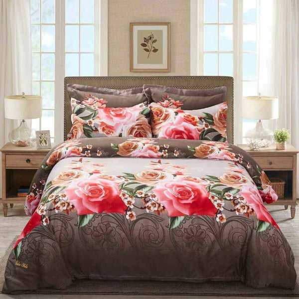 Dolce Mela Floral Bedding Duvet Cover Set - Rose Medley - Gifts for You 'n Me
