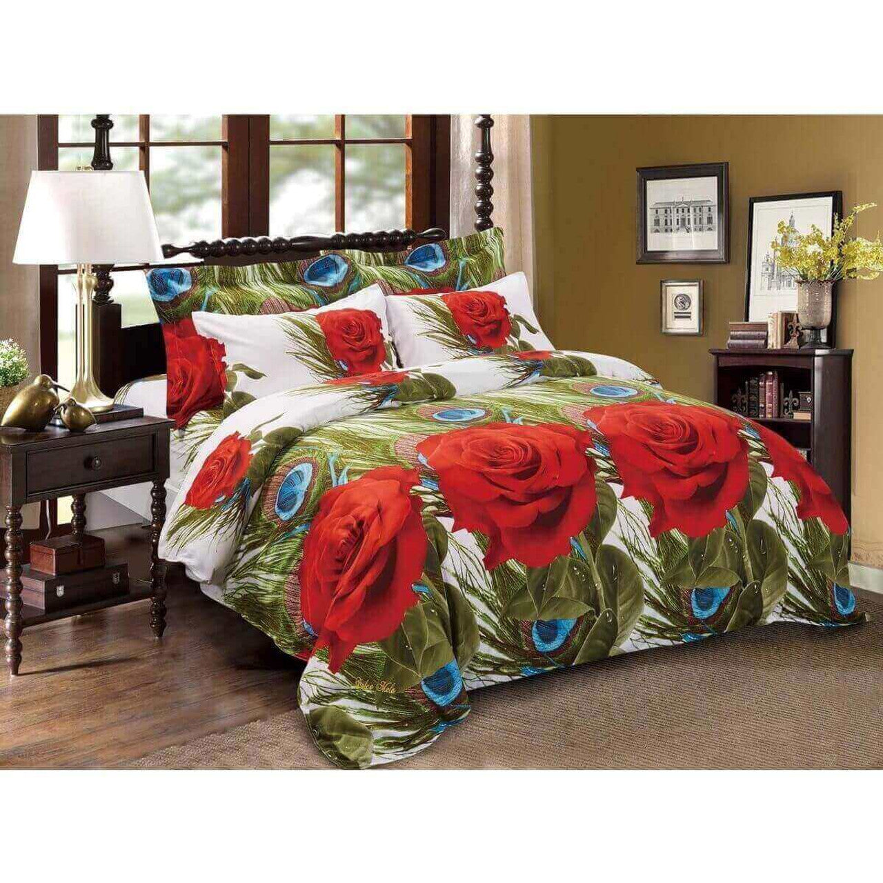 Dolce Mela Floral Bedding Duvet Cover Set - Romeo