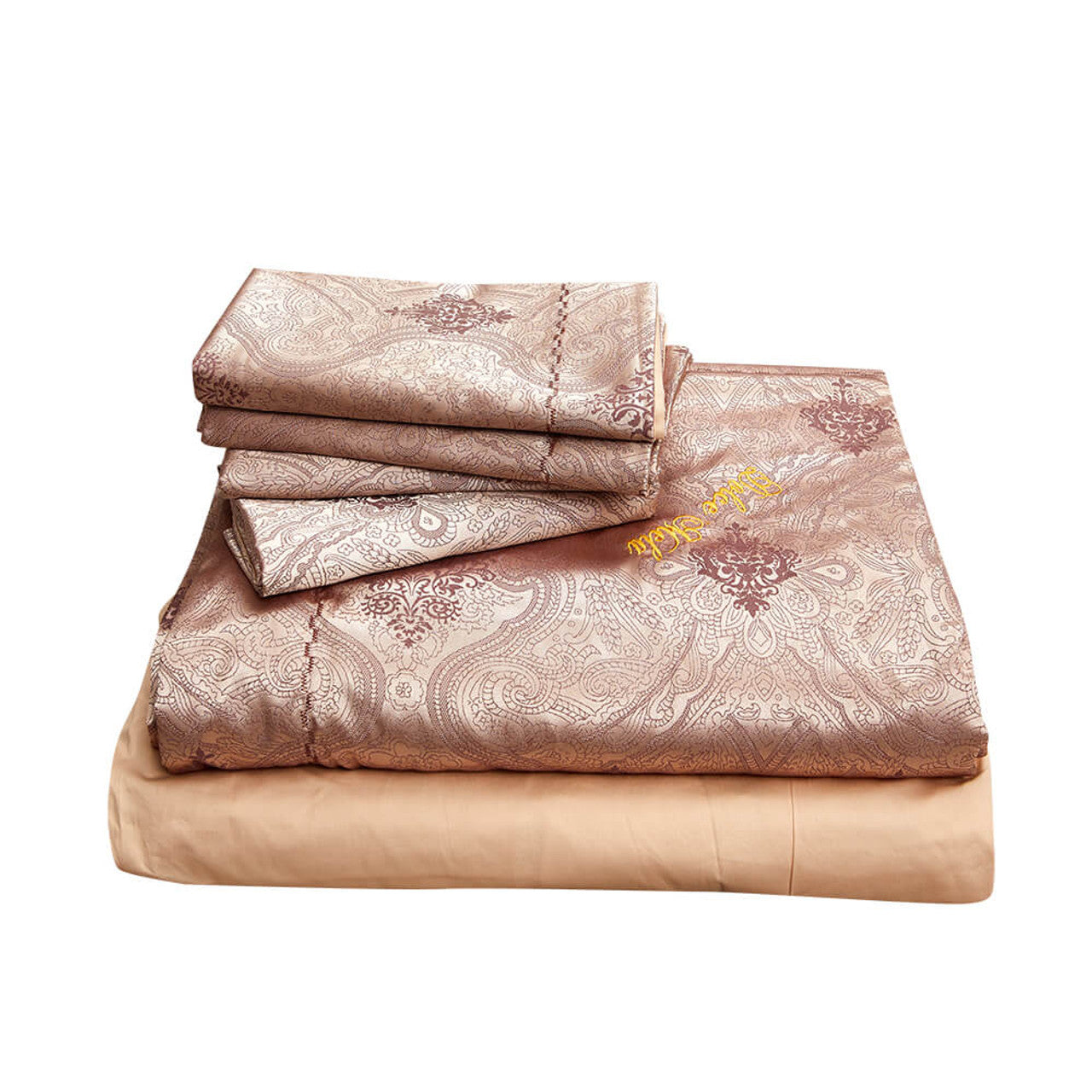 Dolce Mela Queen Size Duvet Cover Set, 6 Piece Luxury Jacquard Bedding - Los Angeles - Gifts for You 'n Me