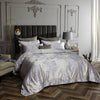 Dolce Mela 6 Piece Luxury Jacquard Bedding Queen Size Duvet Cover Set -  Munich