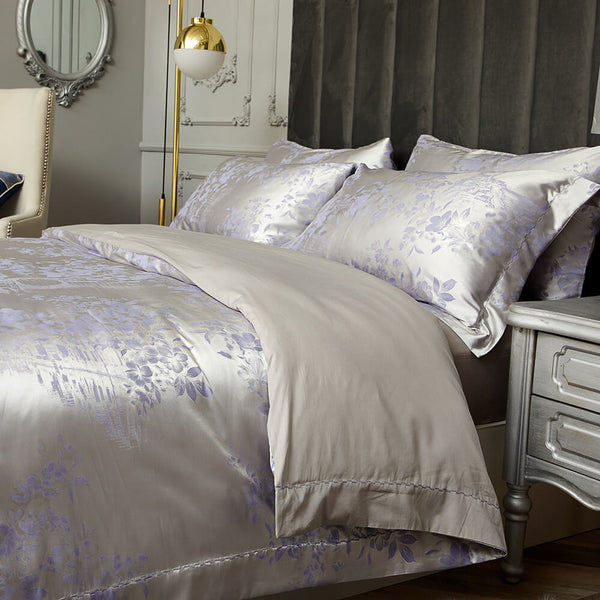 Dolce Mela 6 Piece Luxury Jacquard Bedding Queen Size Duvet Cover Set -  Munich - Gifts for You 'n Me