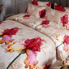Dolce Mela Queen Size 6 Piece Luxury Floral Bedding Duvet Cover Set - Orchid