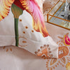 Dolce Mela Queen Size 6 Piece Luxury Floral Bedding Duvet Cover Set - Orchid