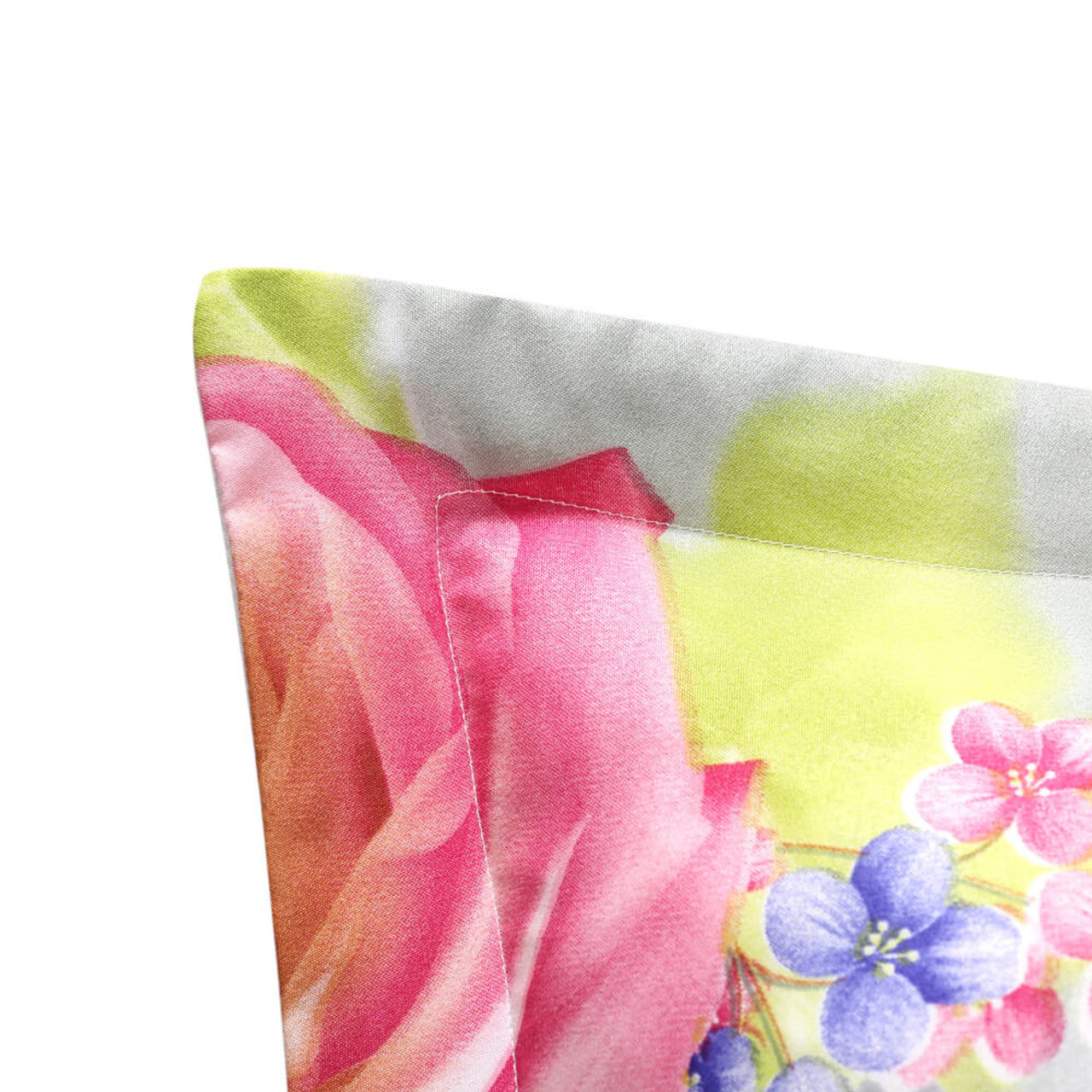 Dolce Mela Duvet Cover Set 6 Piece Luxury Floral Bedding - Innocence
