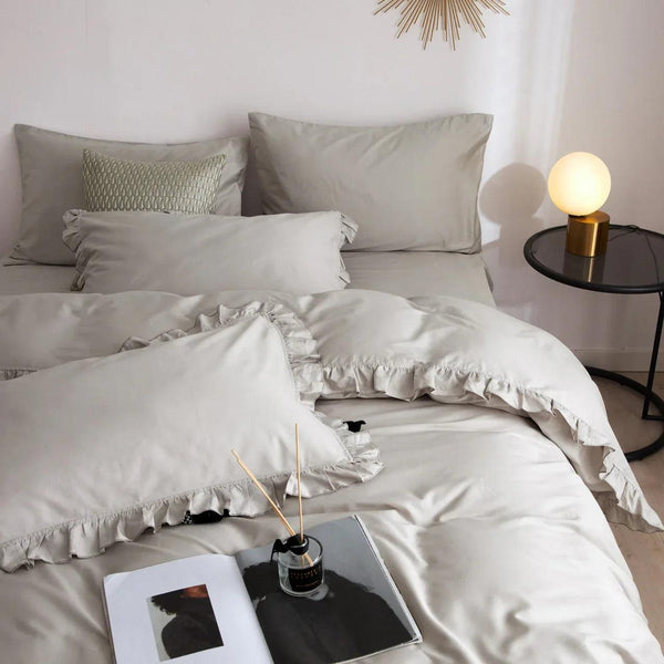 Dolce Mela Ruffle Bedding Luxury Duvet Cover Set - Alexander - Gifts for You 'n Me