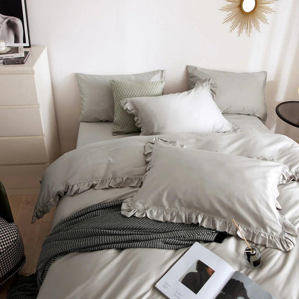 Dolce Mela Ruffle Bedding Luxury Duvet Cover Set - Alexander - Gifts for You 'n Me