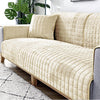 Plush Winter Thick Non-Slip Sofa Seat Pad Flannel Universal Decoration Couch Cover - Beige / 70x70cm (27.5" x 27.5")