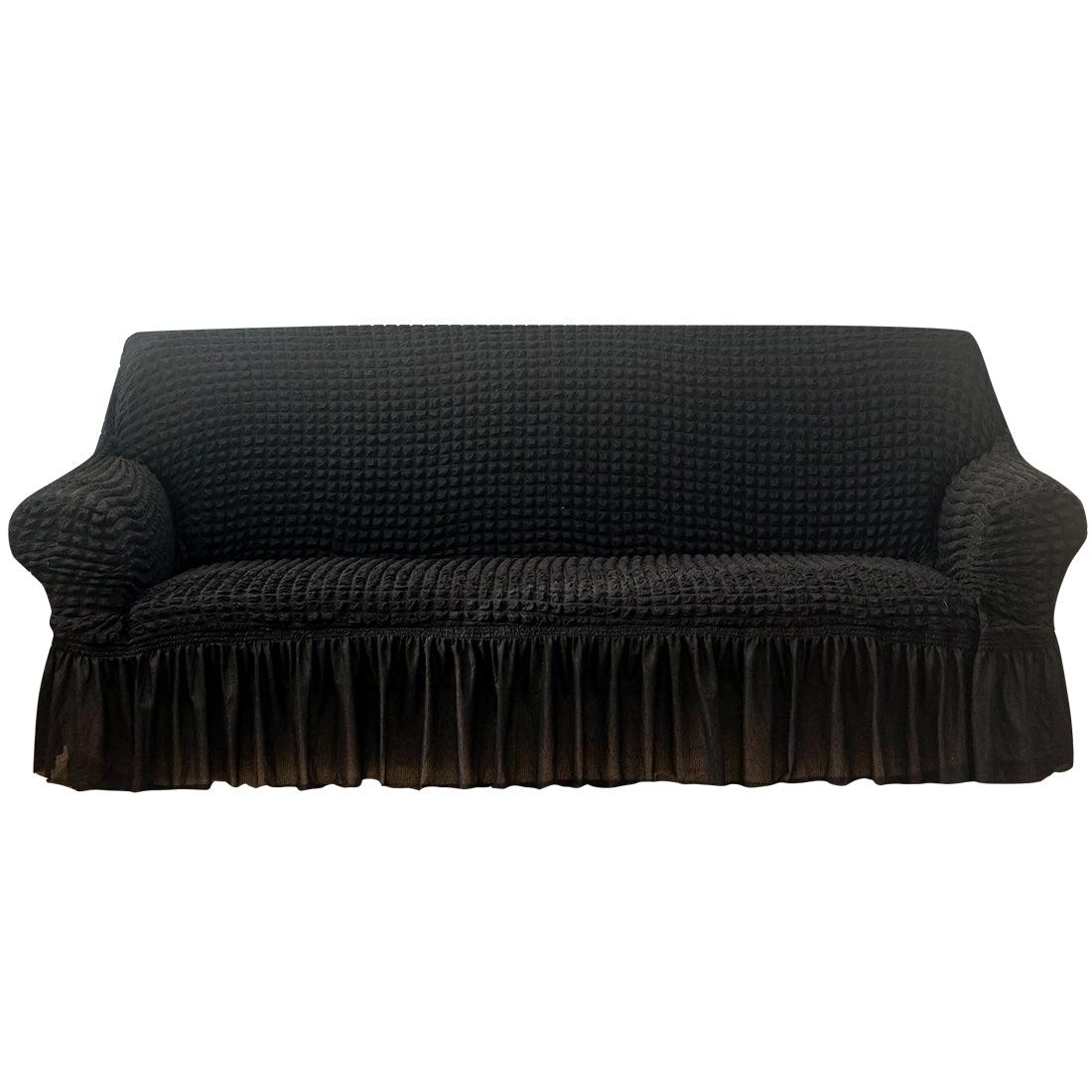 Seersucker Sofa Slipcover with Skirt Stretch Couch Slipcover Easy Fit Universal Furniture Protector