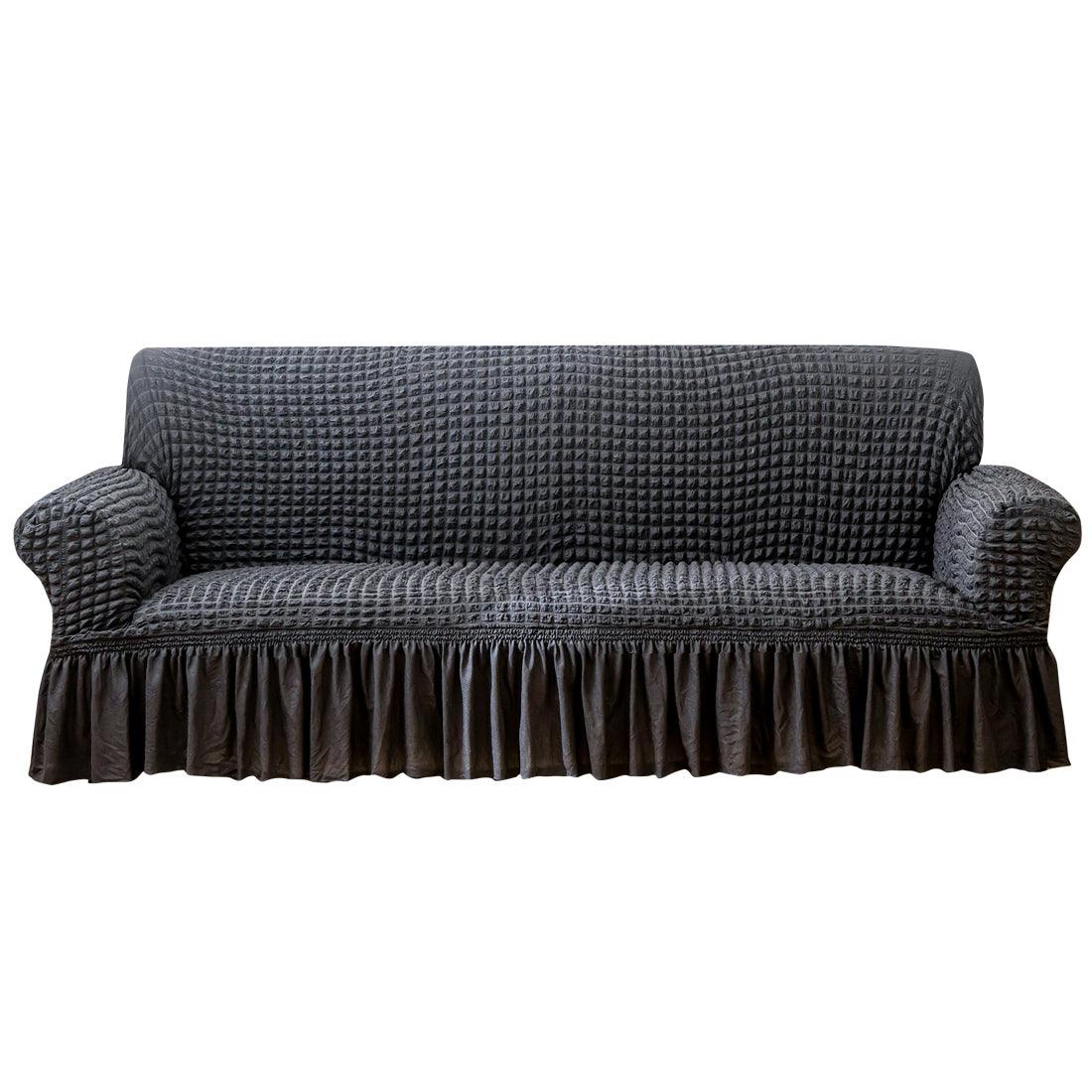 Seersucker Sofa Slipcover with Skirt Stretch Couch Slipcover Easy Fit Universal Furniture Protector