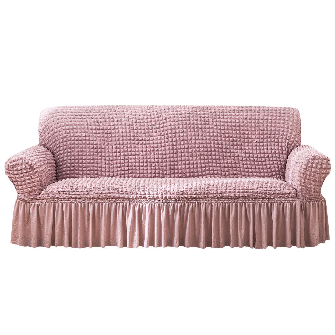 Seersucker Sofa Slipcover with Skirt Stretch Couch Slipcover Easy Fit Universal Furniture Protector