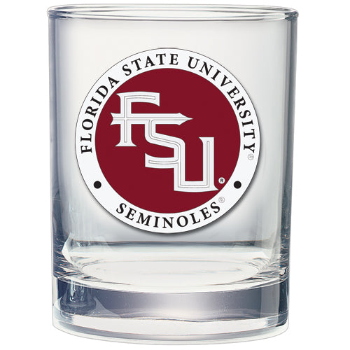 Florida State University FSU Logo Double Old Fashioned Glass