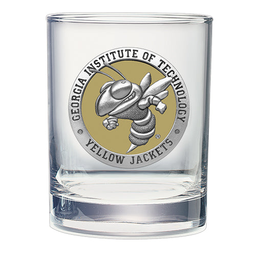 Georgia Tech Buzz Logo Double Old Fashioned Glass