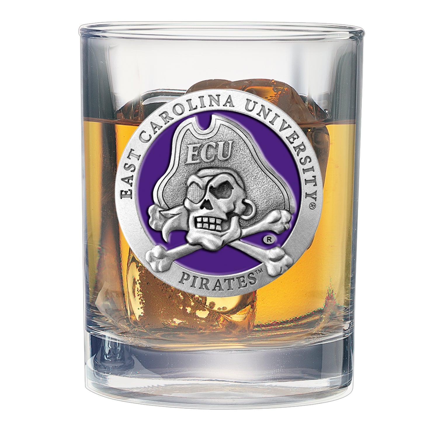 East Carolina University Double Old Fashioned Glass