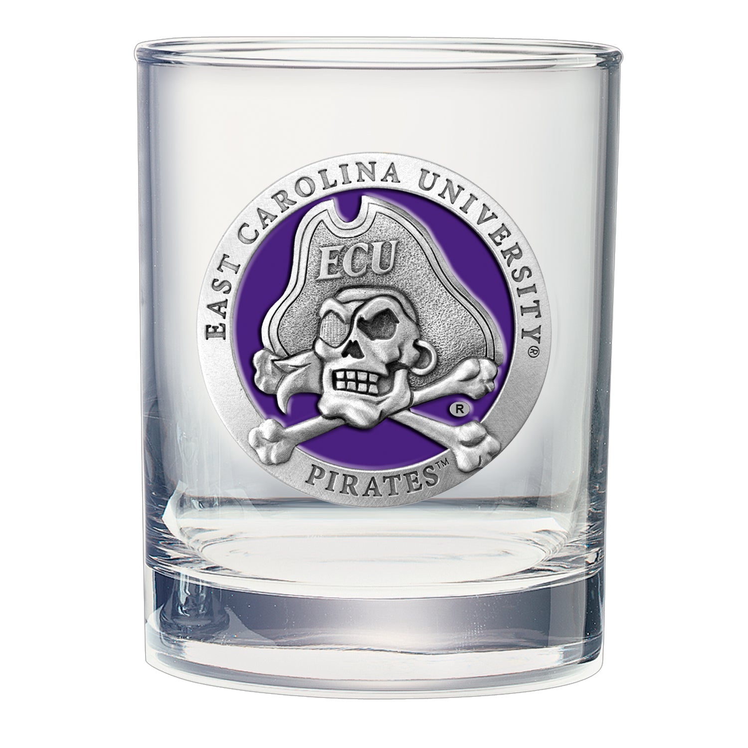 East Carolina University Double Old Fashioned Glass
