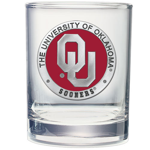 University of Oklahoma Double Old Fashioned Glass