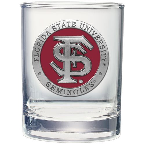 Florida State University FS Logo Double Old Fashioned Glass